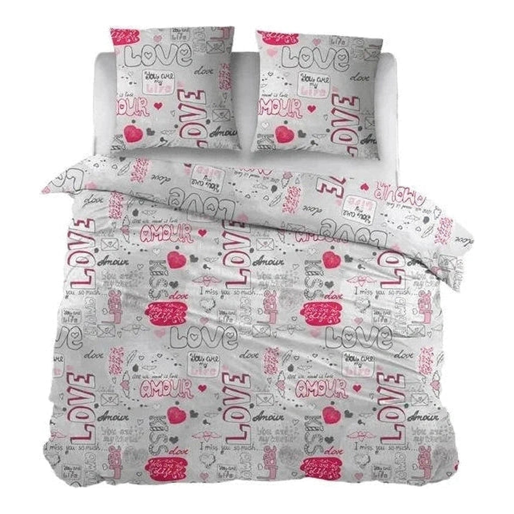 Sleepnight dekbedovertrek flanel Kiss
