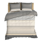 Satin d'Or dekbedovertrek satijn Maddox Antraciet/Beige