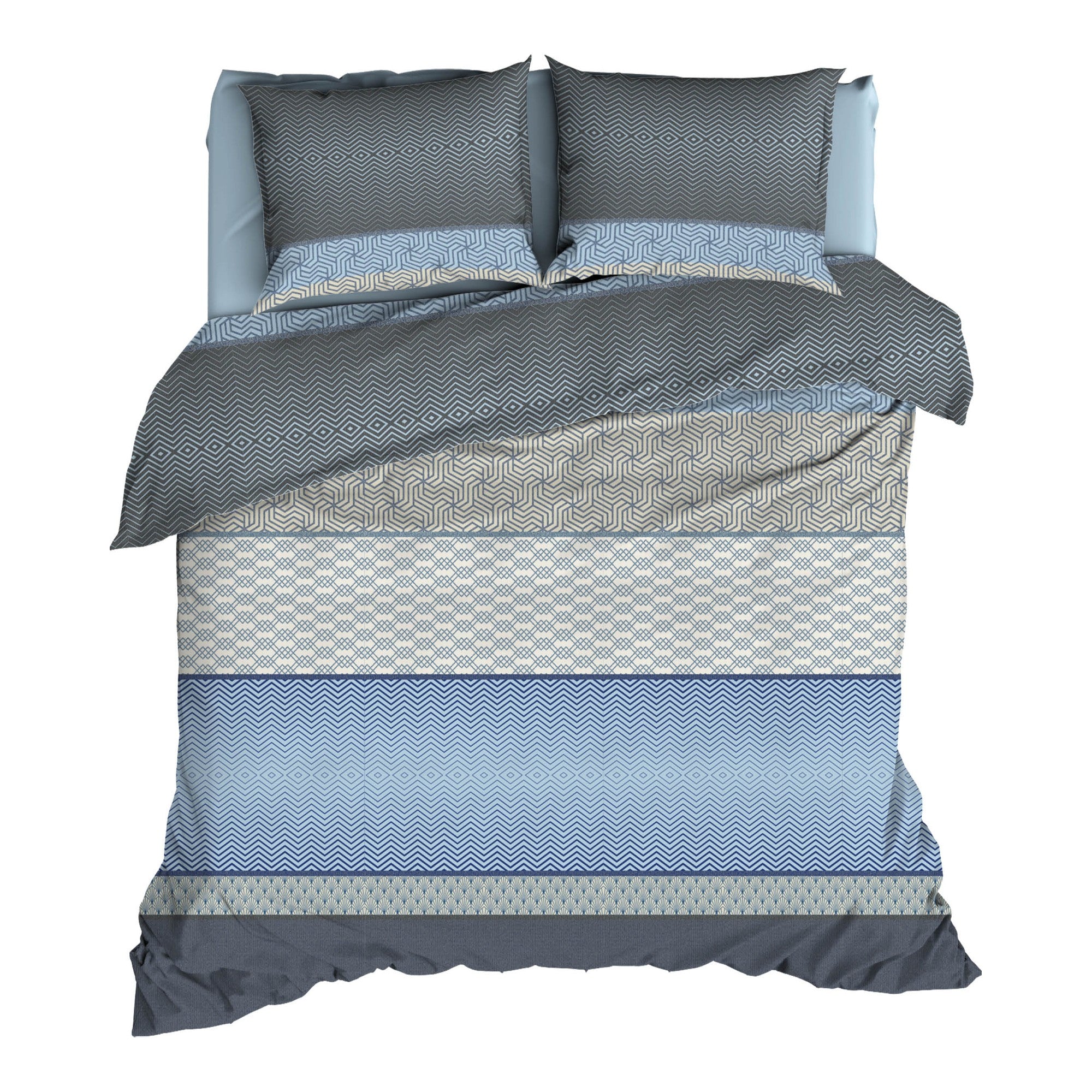 Satin d'Or dekbedovertrek satijn Maddox Blauw
