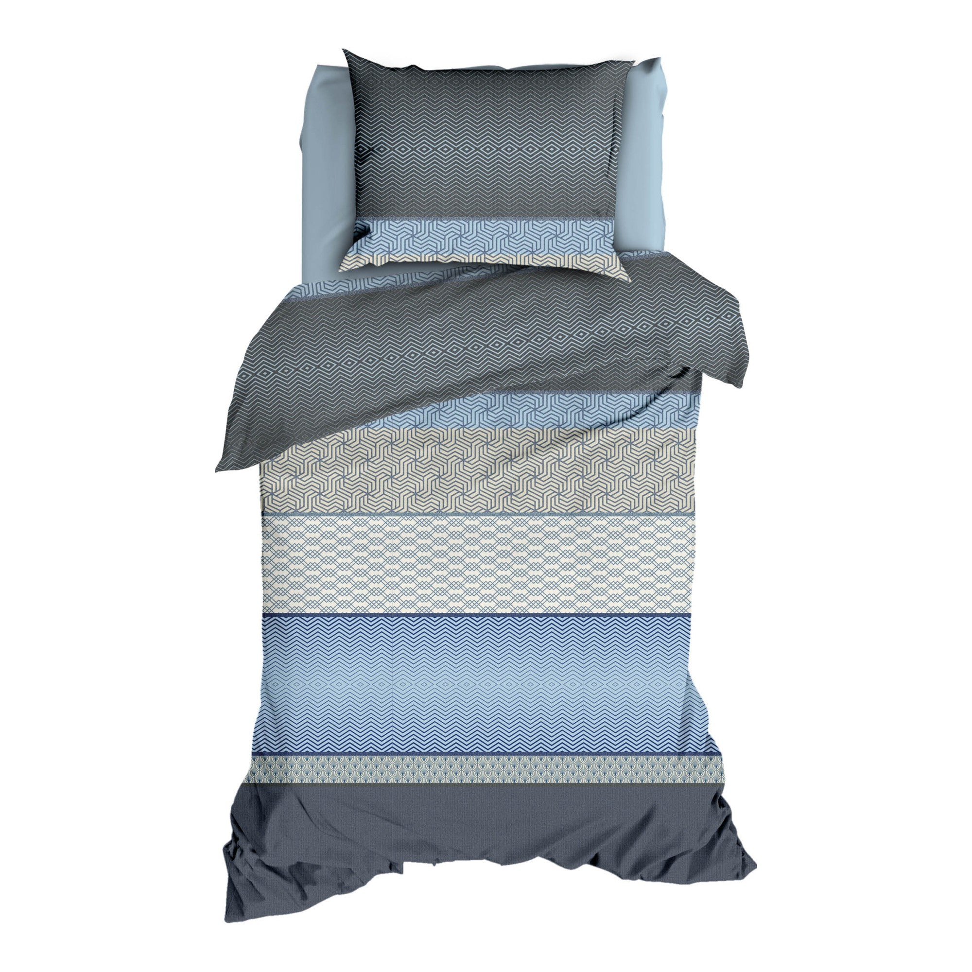 Satin d'Or dekbedovertrek satijn Maddox Blauw
