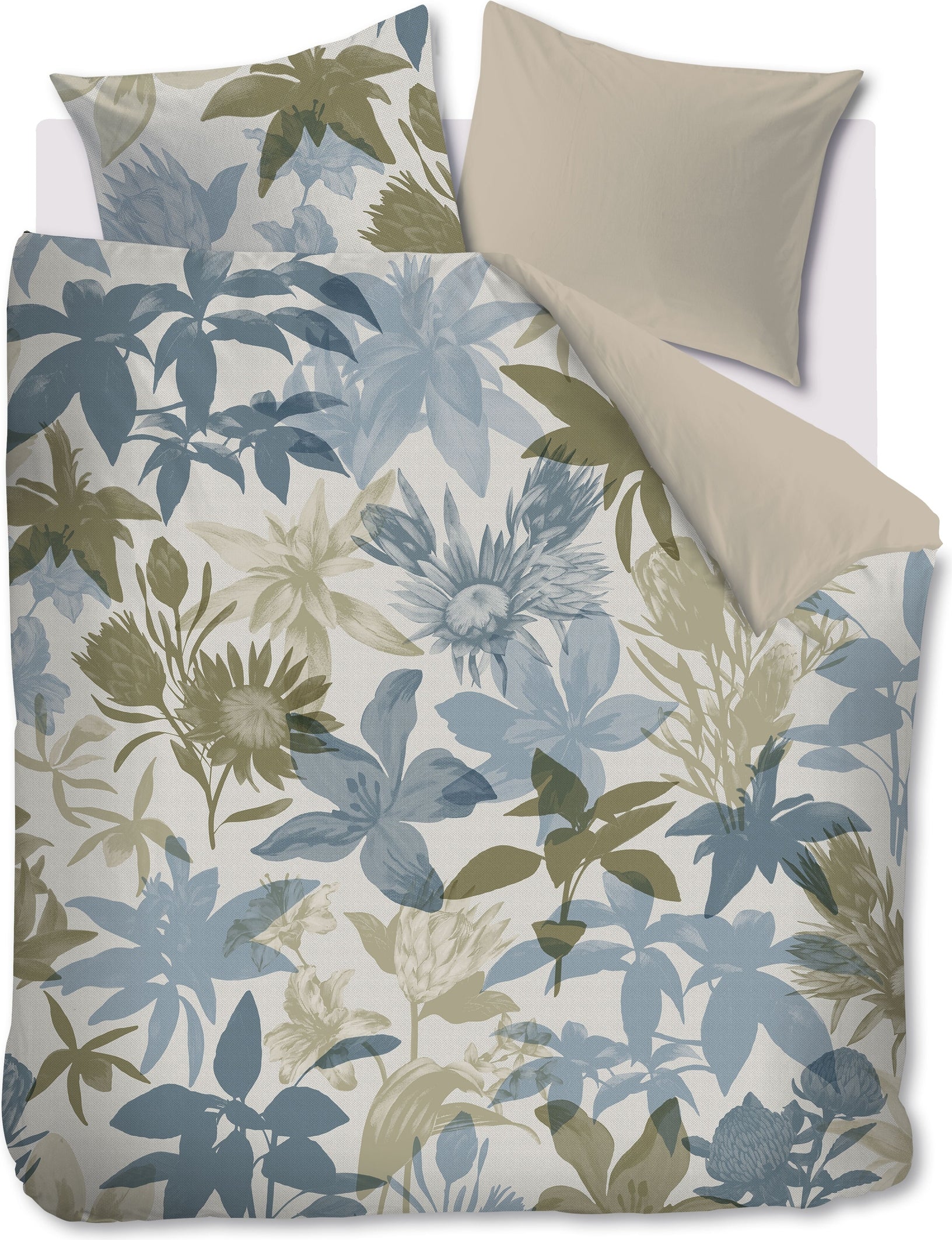 Beddinghouse Dekbedovertrek Katoen Flori - Blauw