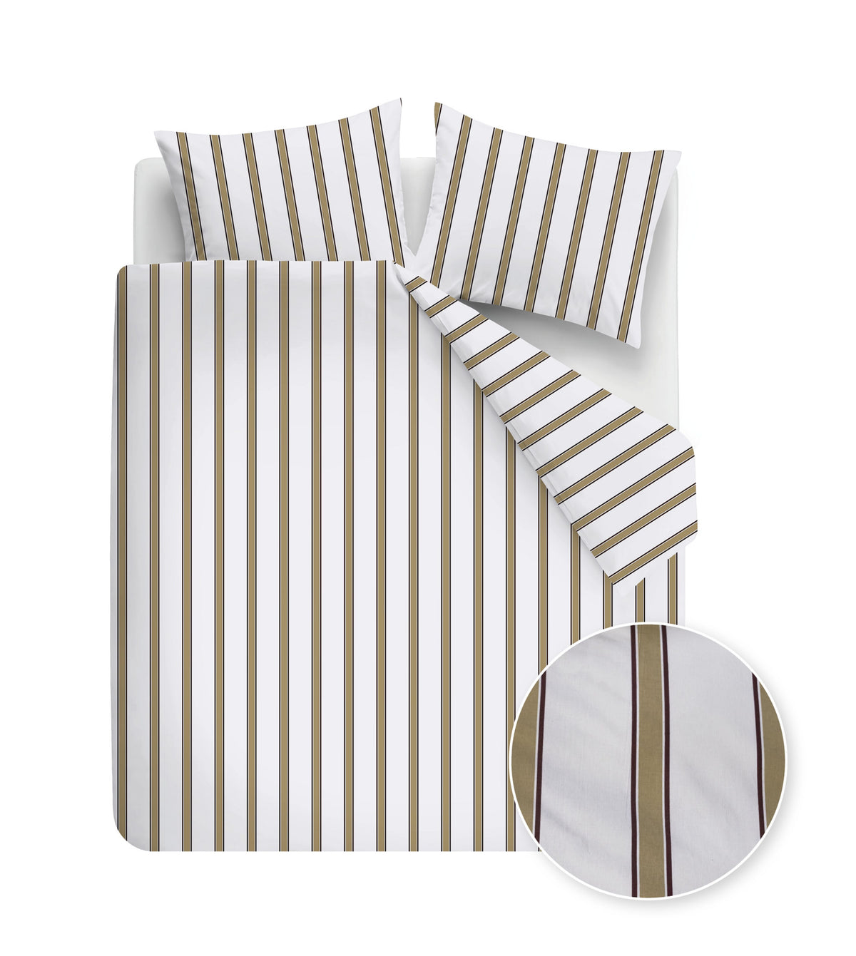 vtwonen Dekbedovertrek Katoen Fun Stripe Zand