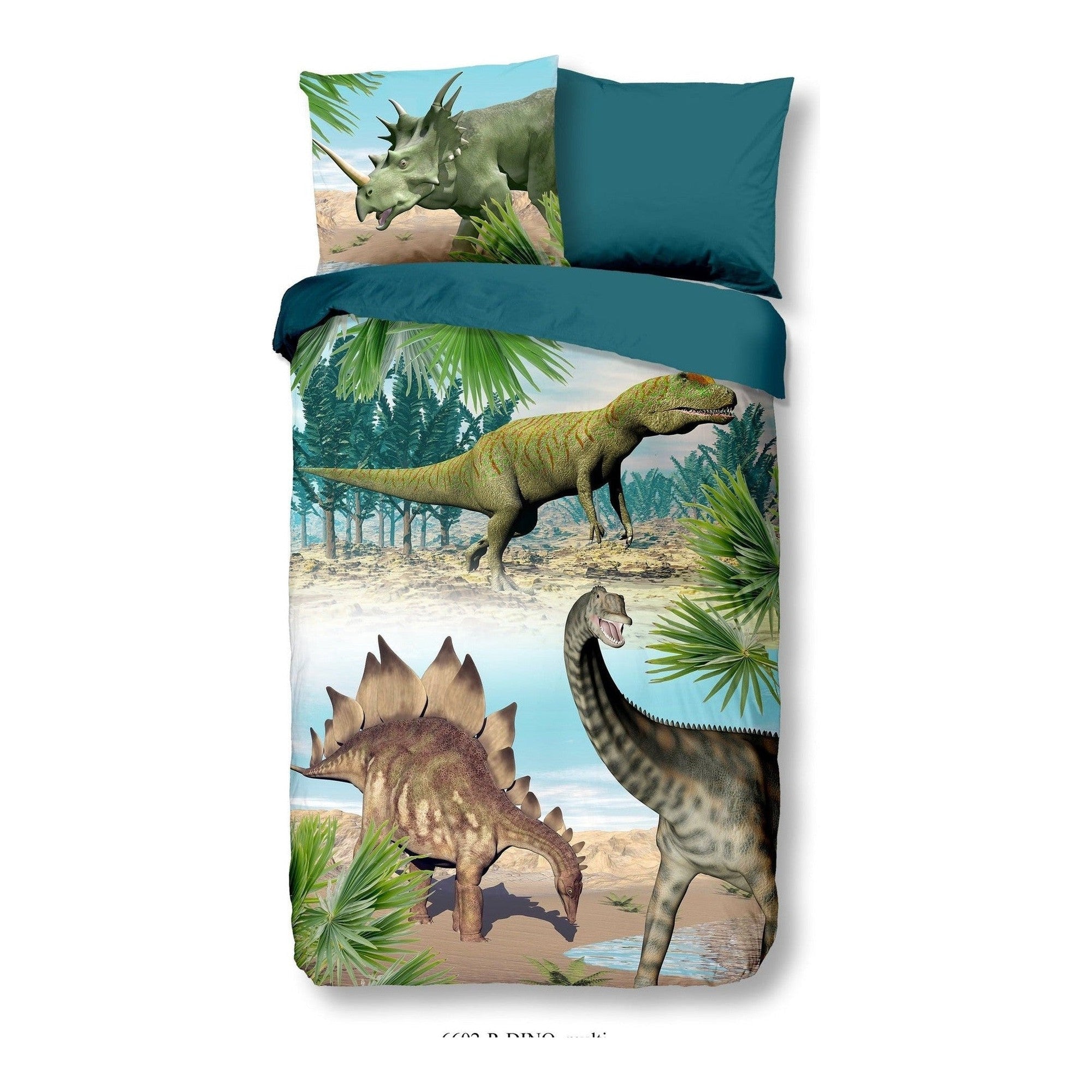 Good Morning dekbedovertrek katoen Dino Multi