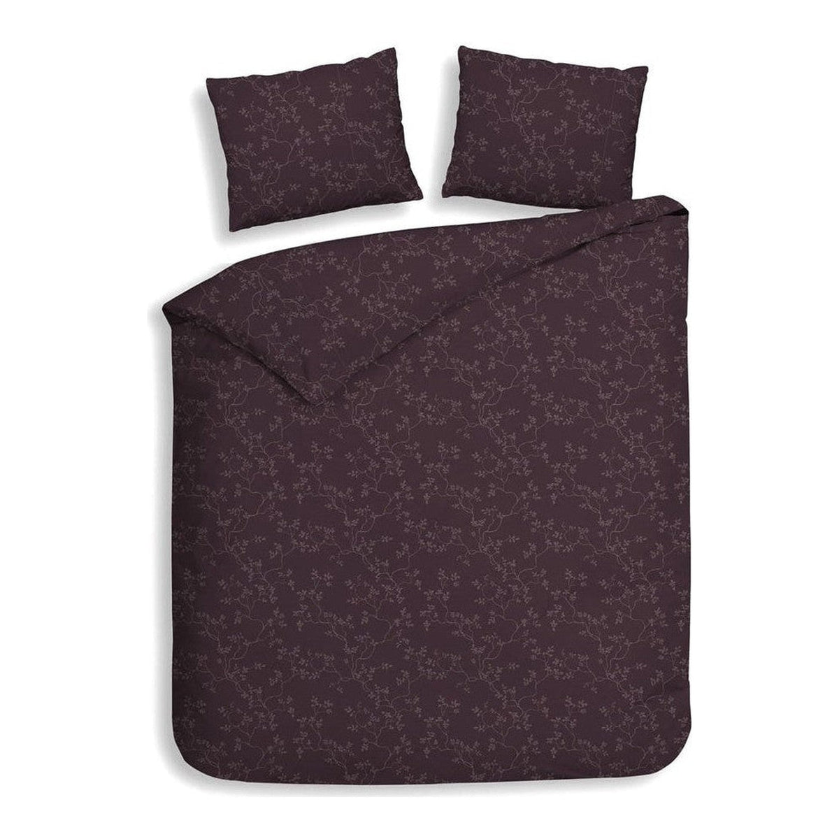 Heckettlane dekbedovertrek flanel Alloro Blackberry Wine