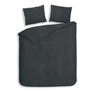 Heckettlane dekbedovertrek Franela Anthracite flanel