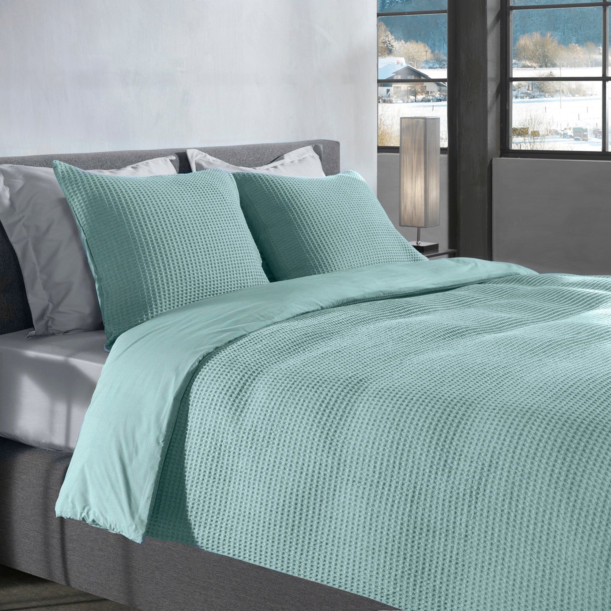Heckettlane dekbedovertrek Vafala Sky Blue gerecycled katoen