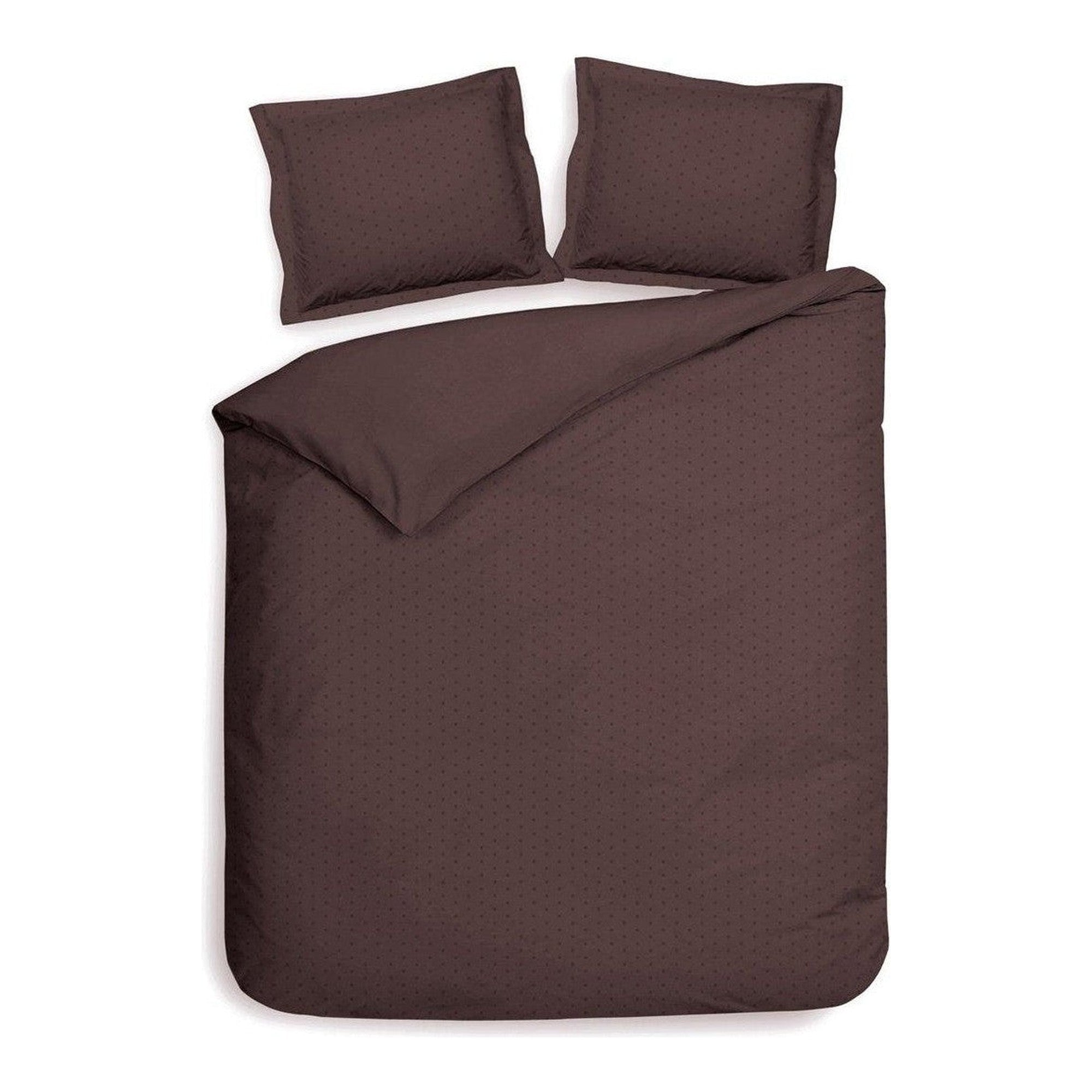 Heckettlane dekbedovertrek Punto Marsala Brown satijn