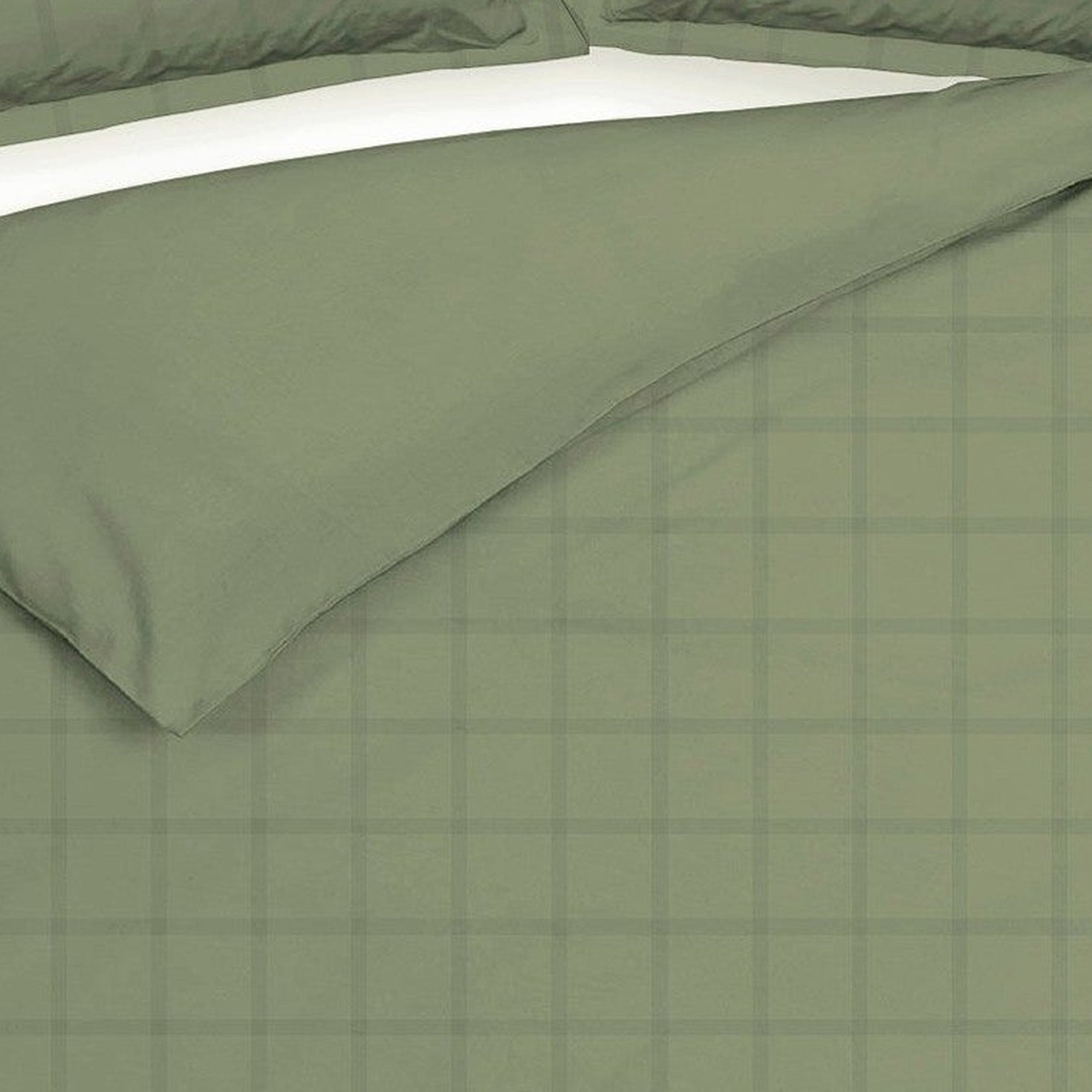 Heckettlane dekbedovertrek Diamante Laurel Green katoen-satijn