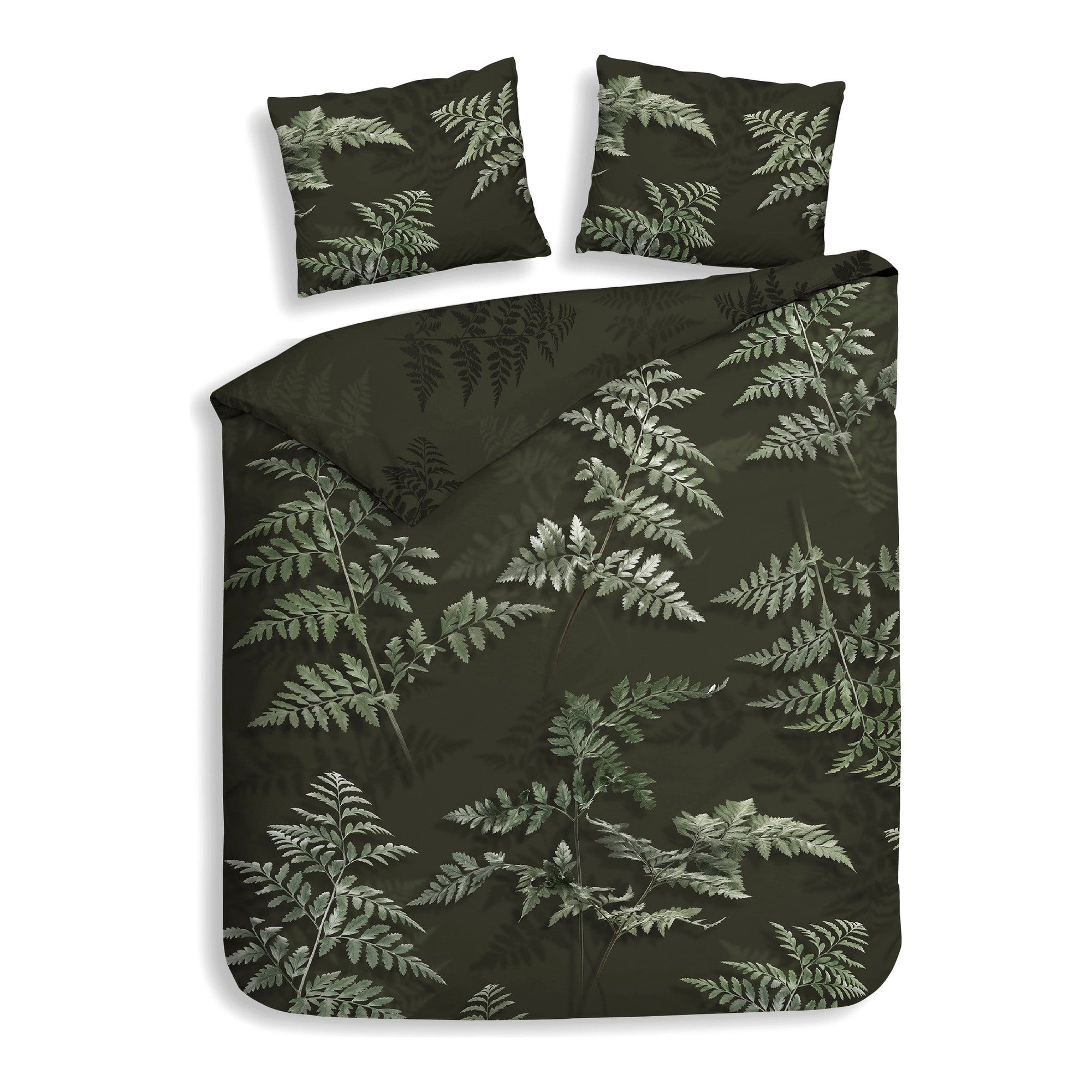 Heckettlane dekbedovertrek Rua Forest Green katoen-satijn