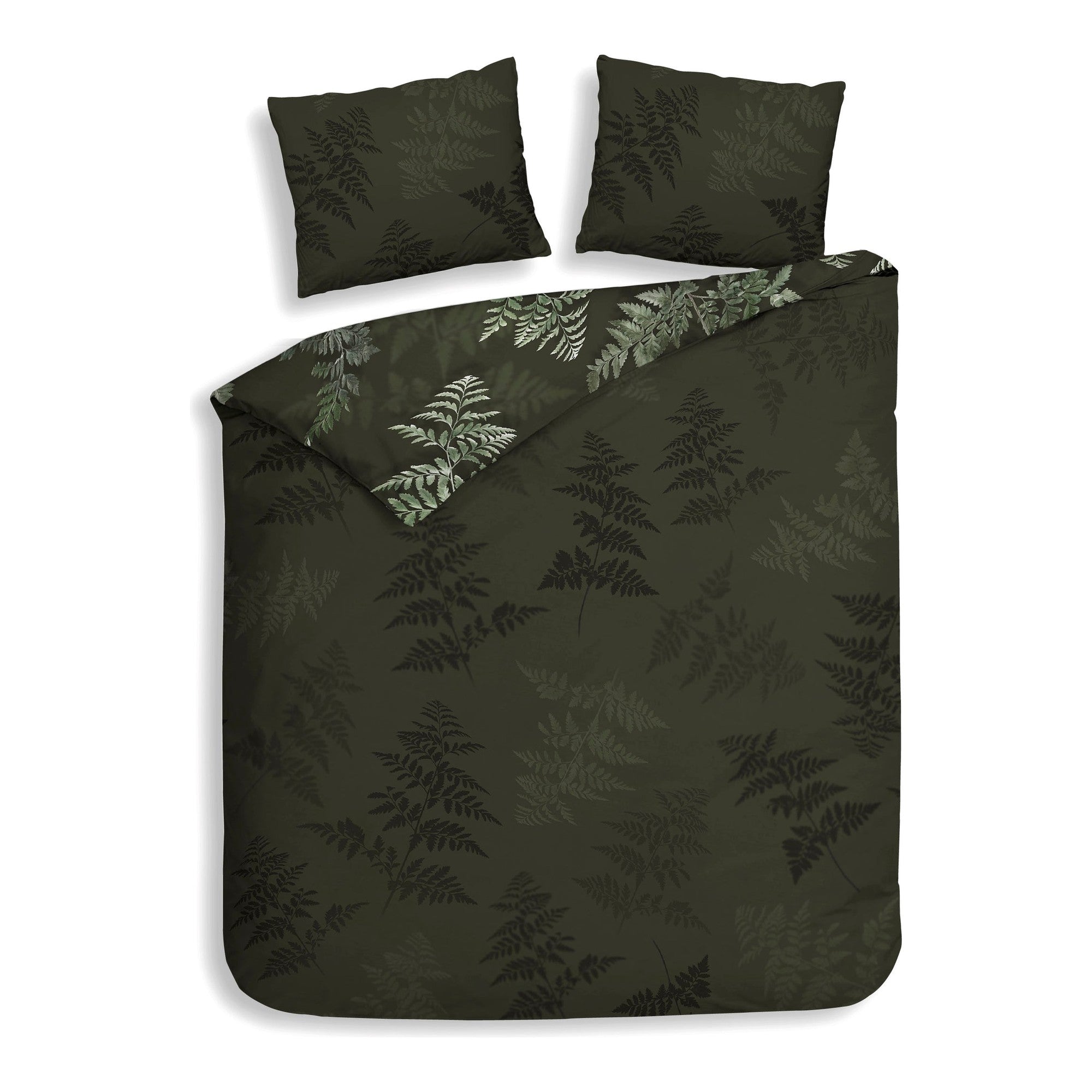 Heckettlane dekbedovertrek Rua Forest Green katoen-satijn