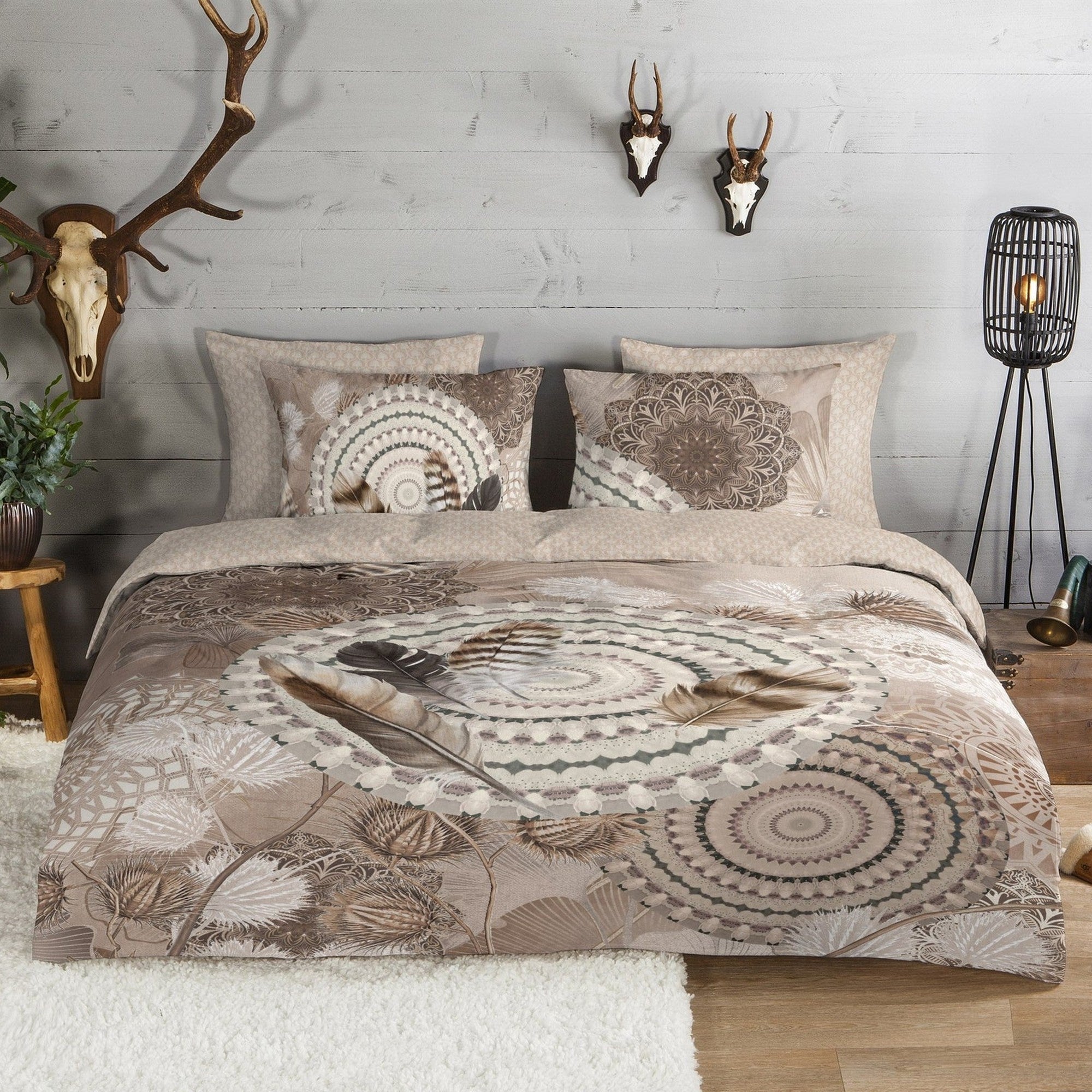 HIP dekbedovertrek flanel Ringhda, taupe