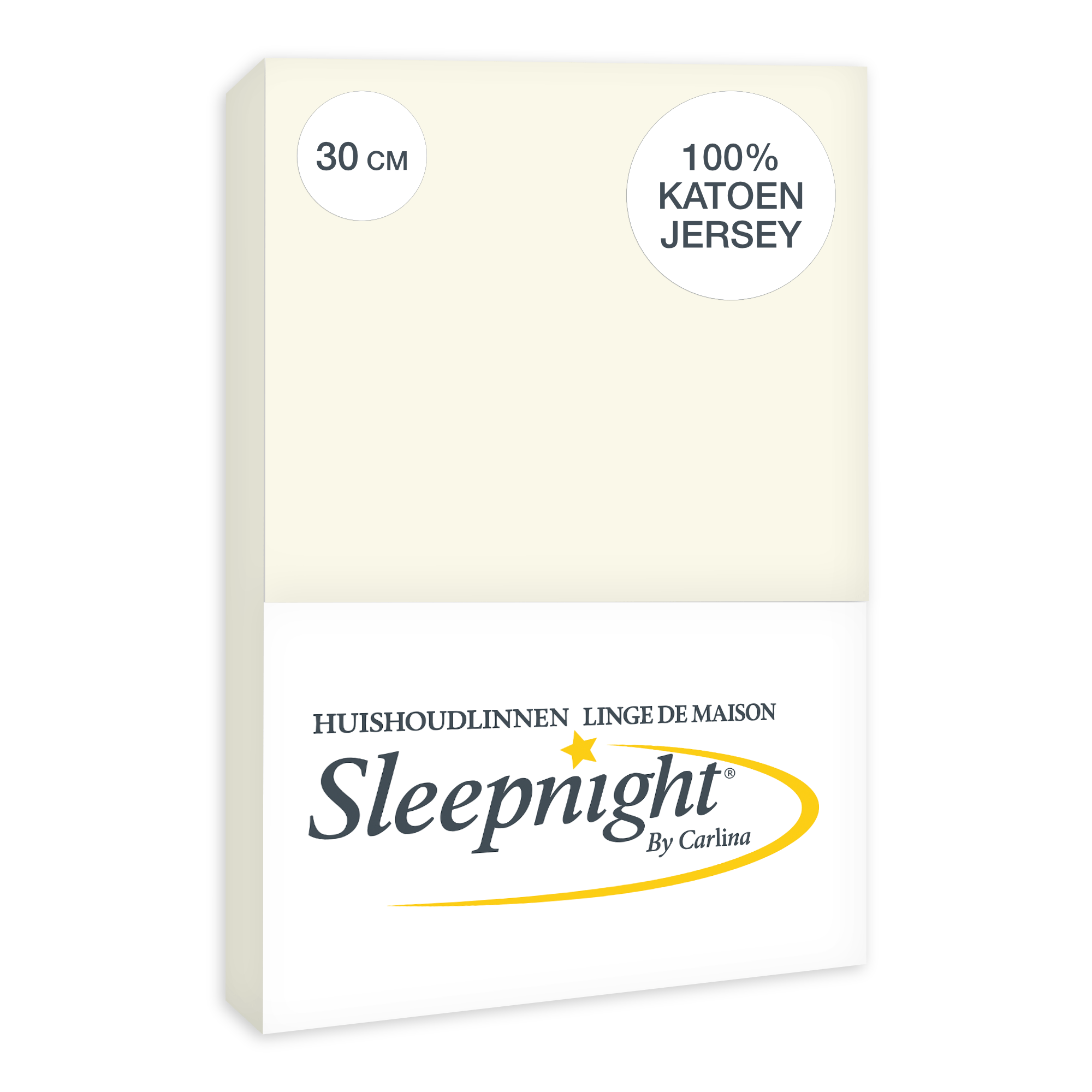 Sleepnight Hoeslaken Jersey 30 cm Ivoor