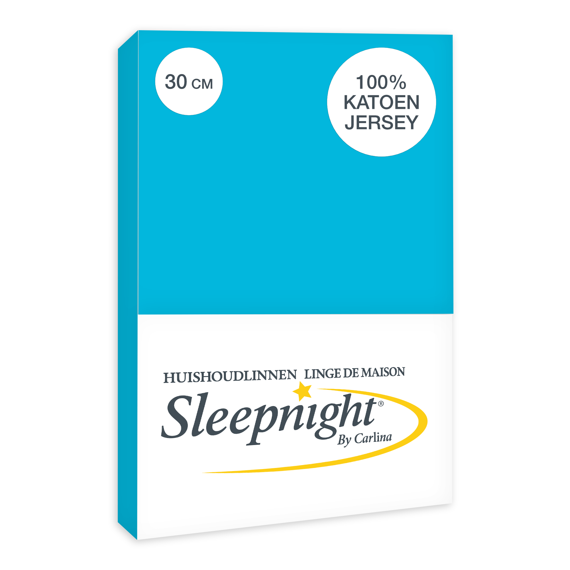 Sleepnight Hoeslaken Jersey 30 cm Turquoise