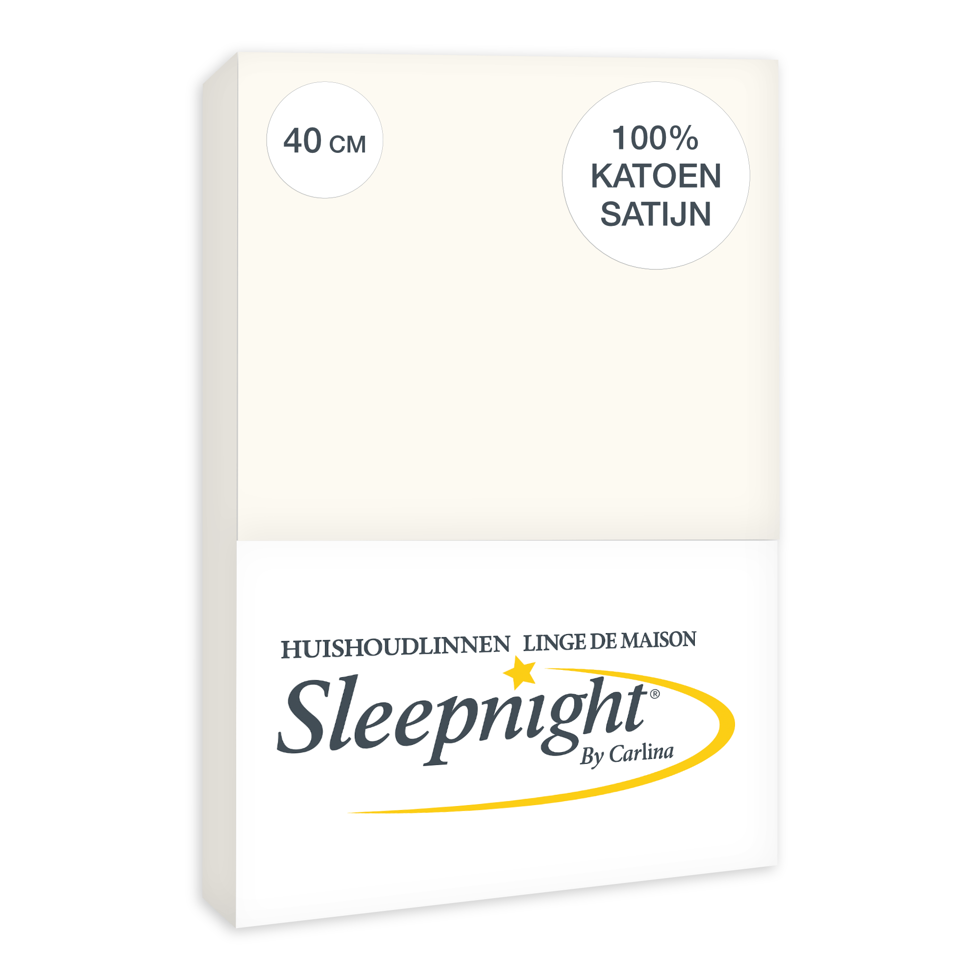 Sleepnight Hoeslaken Satijn 40 cm Ivoor
