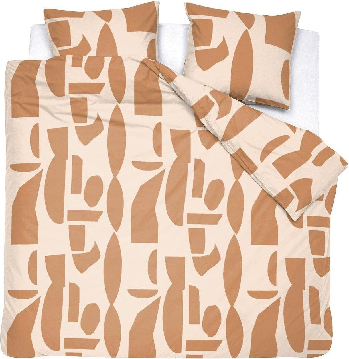 Dekbedovertrek Katoen Barista Karamel - Bedtextielonline.be