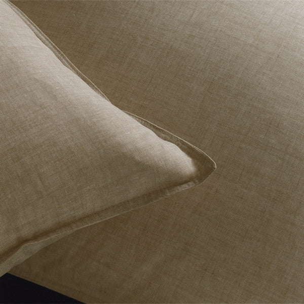 Zo Home Dekbedovertrek Lino Tan Brown Katoen