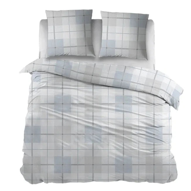 Sleepnight Dekbedovertrek Flanel Ivy Blauw