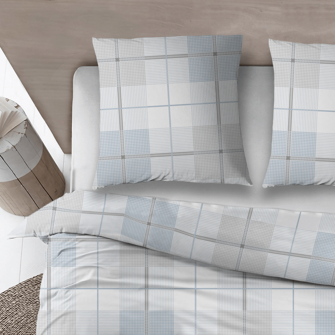 Sleepnight Dekbedovertrek Flanel Ivy Blauw