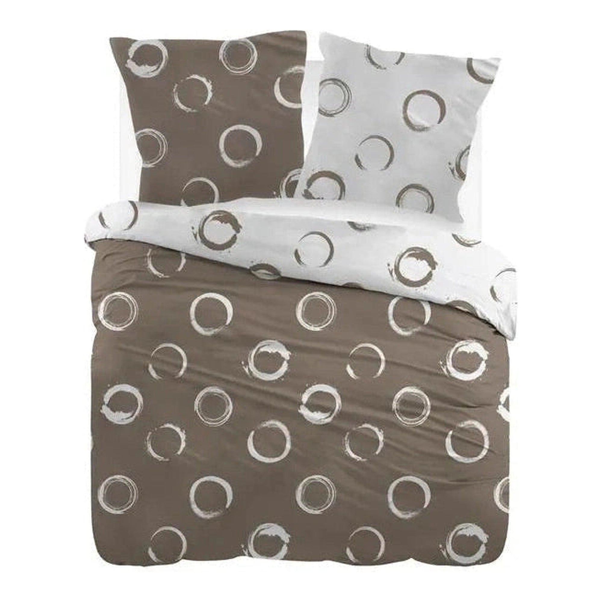 Sleepnight Lakenset flanel Lieve taupe