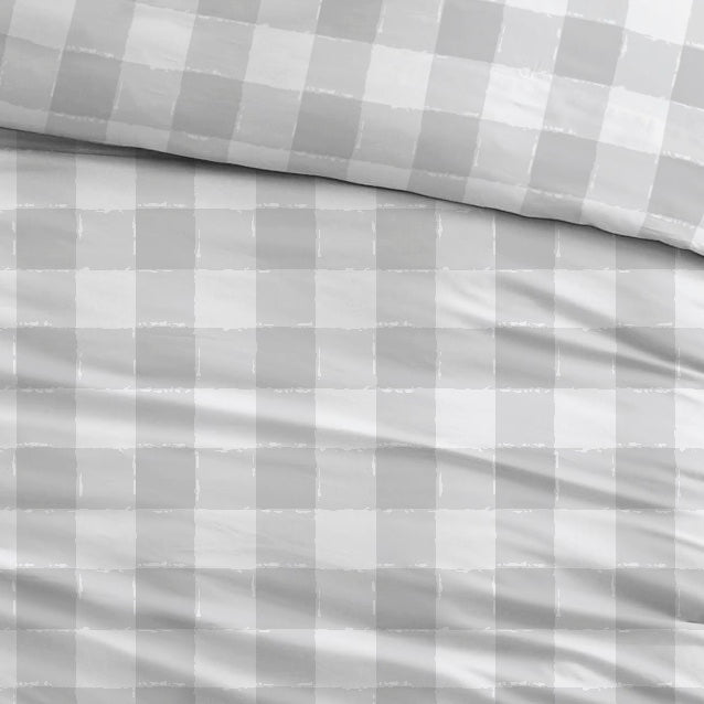 Sleepnight Dekbedovertrek Flanel Lies Grijs