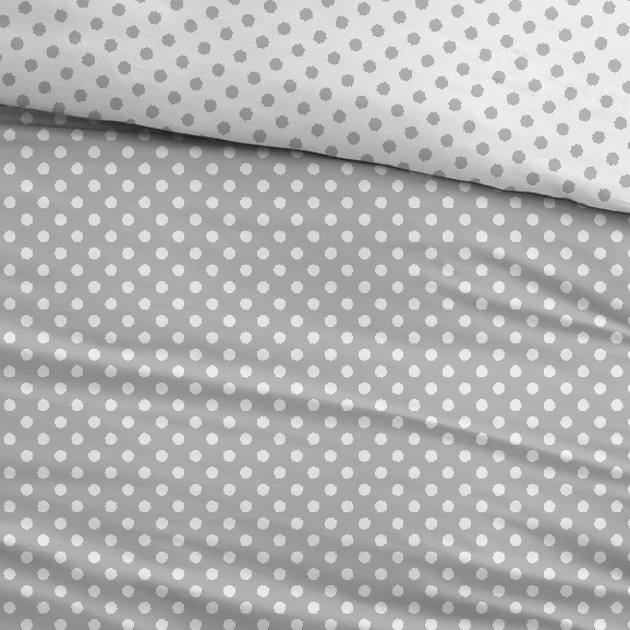 Cotons Housse de couette Flanelle Pierrot Gris