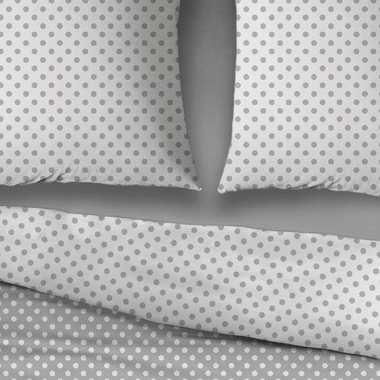 Cotons Housse de couette Flanelle Pierrot Gris