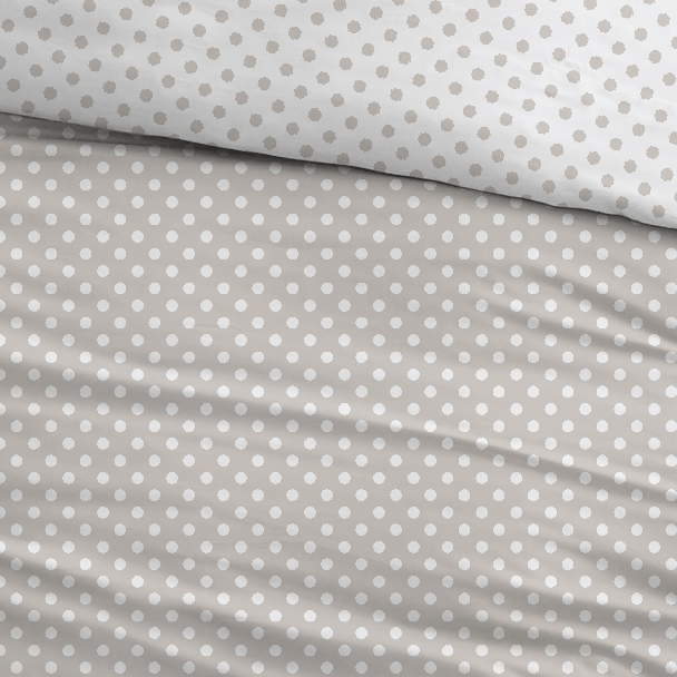 Sleepnight Dekbedovertrek Flanel Pierrot Taupe