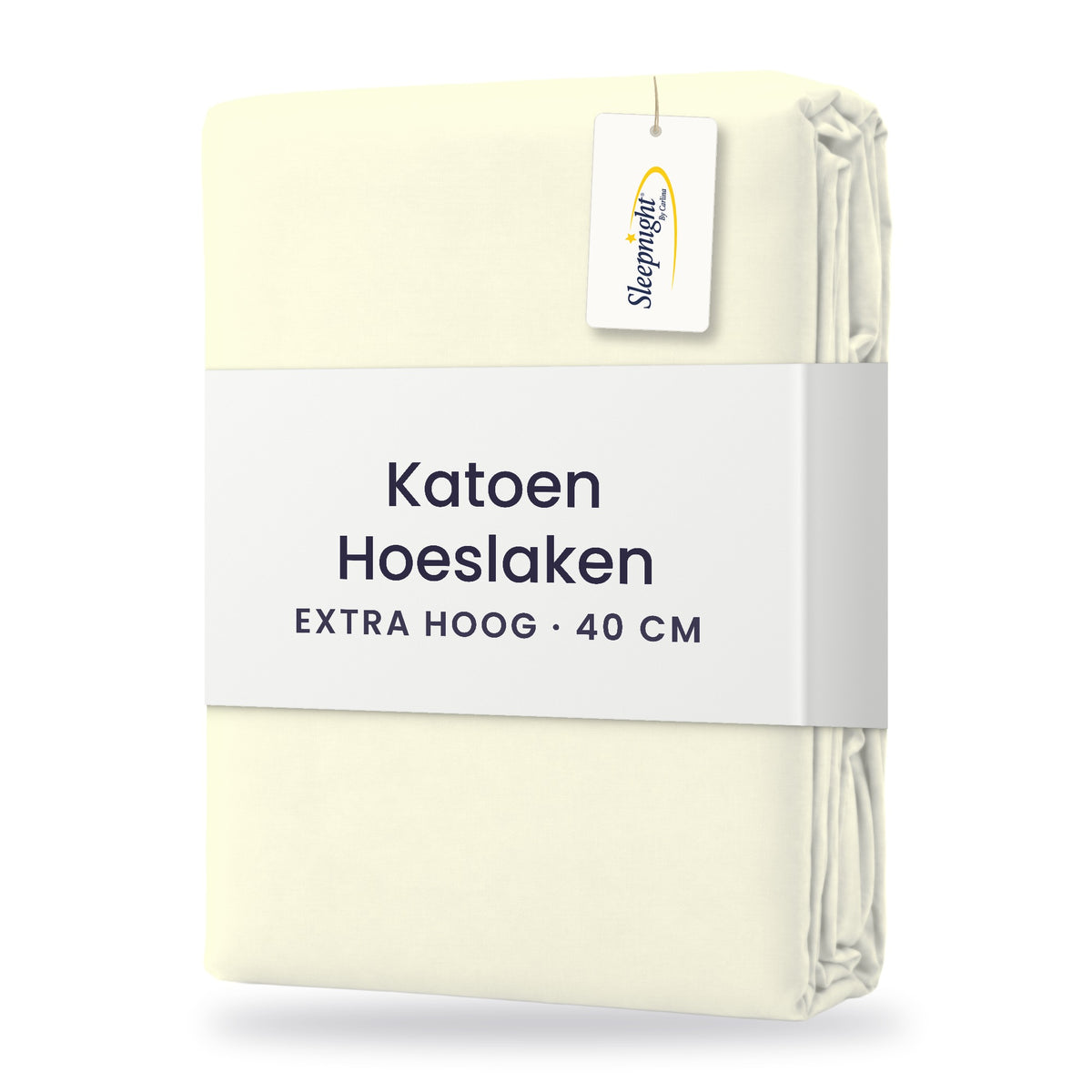 Sleepnight Hoeslaken Katoen 40 cm Ivoor - verpakking