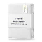 Sleepnight Hoeslaken Flanel 40 cm Wit - verpakking