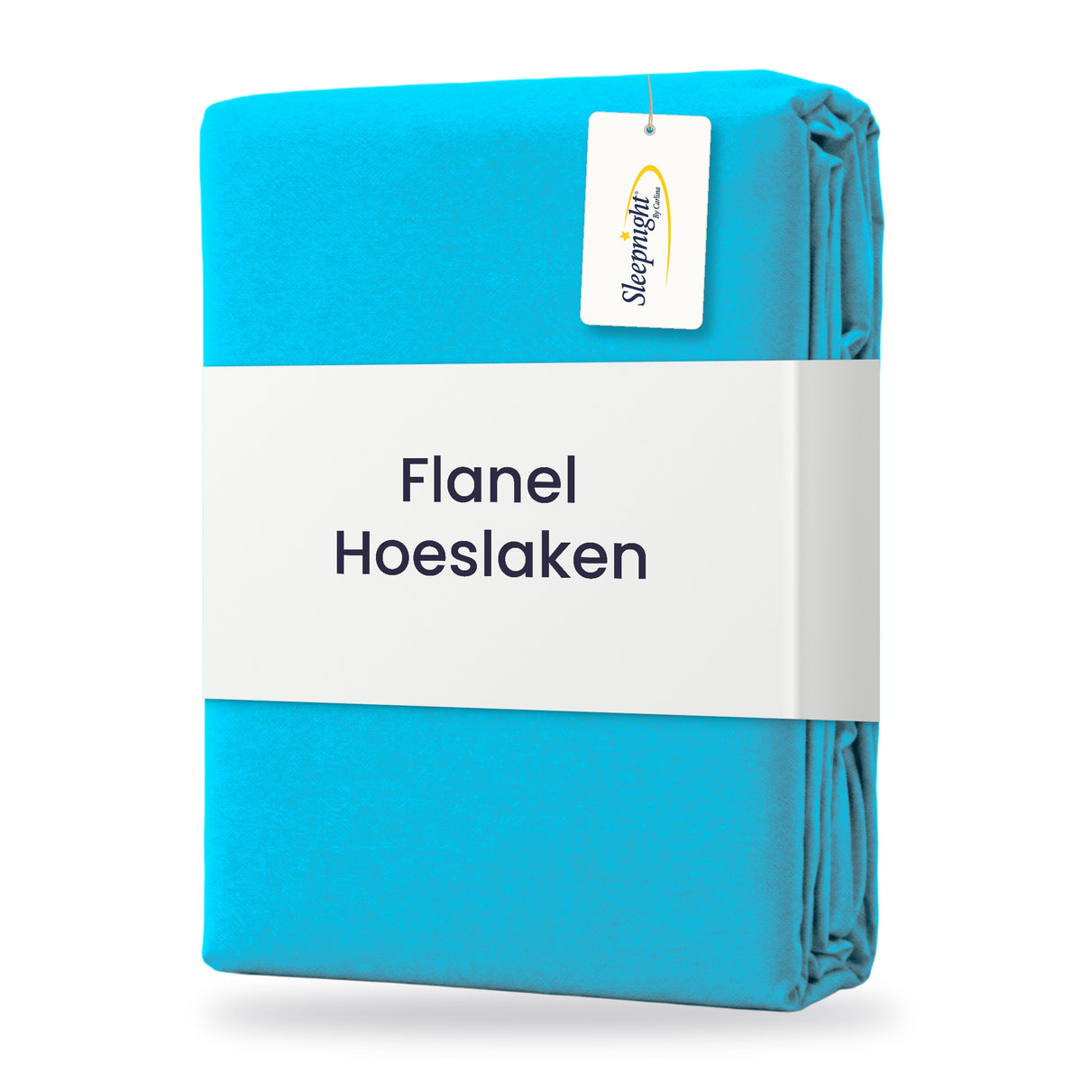 Sleepnight Hoeslaken Flanel 30 cm Turquoise - verpakking