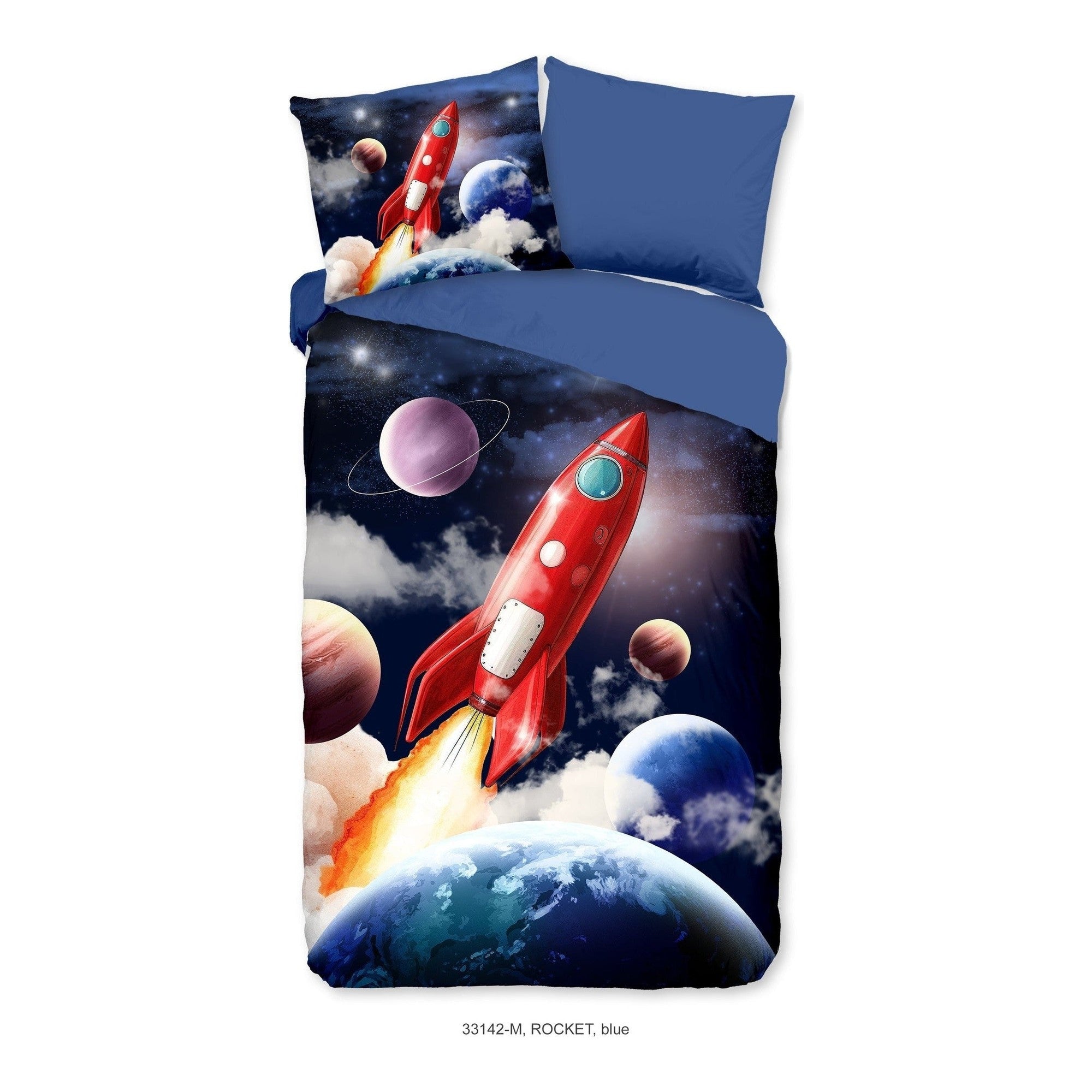Pure dekbedovertrek Microfiber Rocket blauw