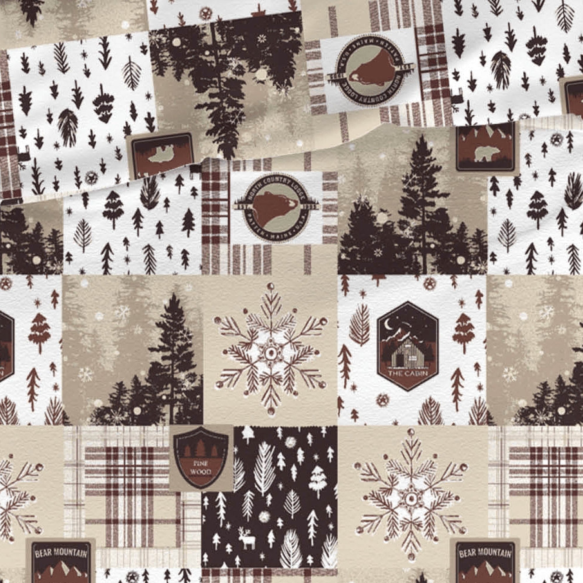 Romanette dekbedovertrek flanel Andes, Chocolate