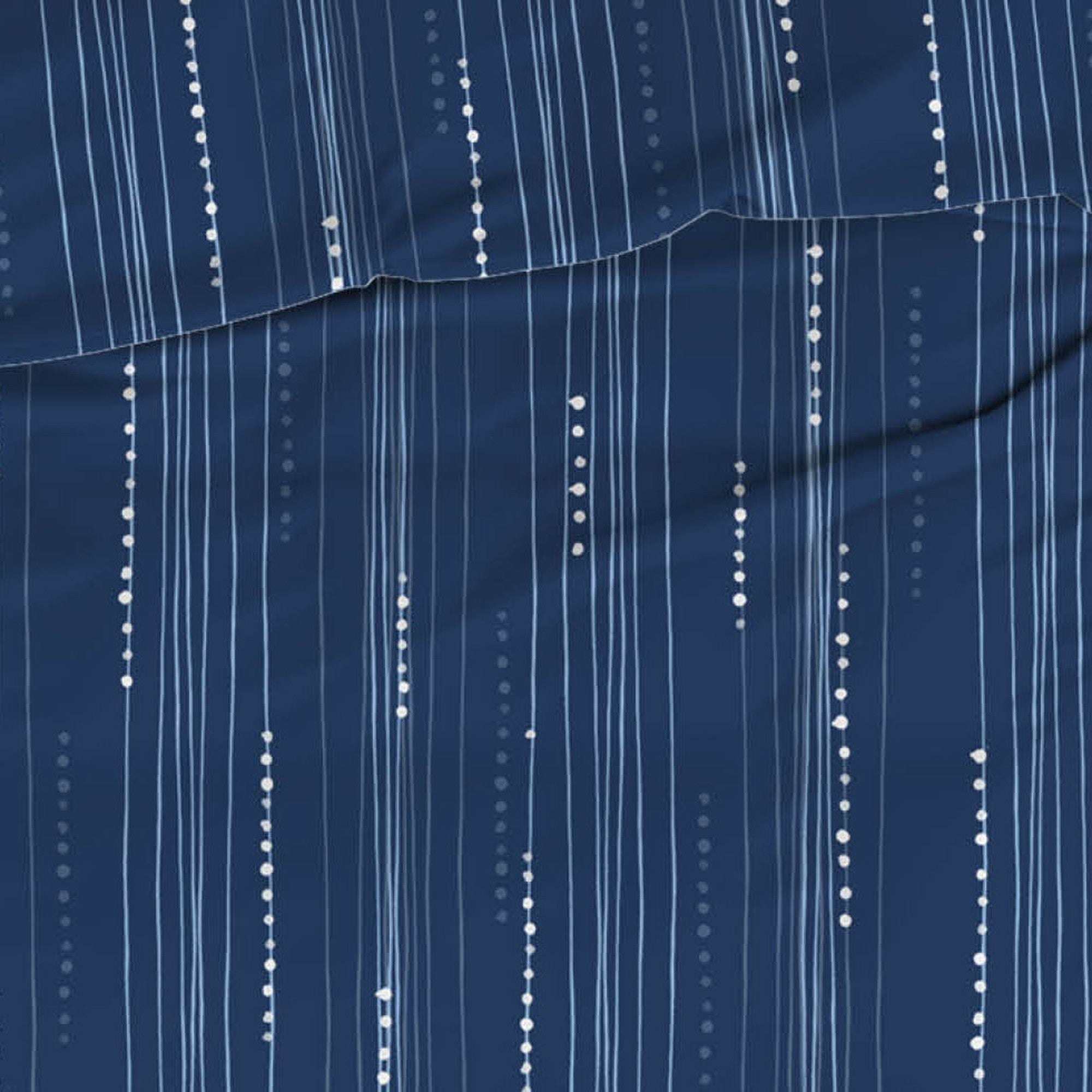 Romanette dekbedovertrek katoen Bondi, Denim Blue
