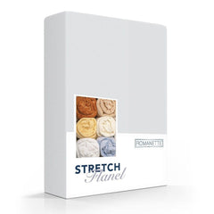 Romanette Hoeslaken Stretch Flanel Silver