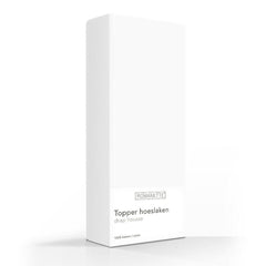 Romanette Topper Hoeslaken Katoen Wit