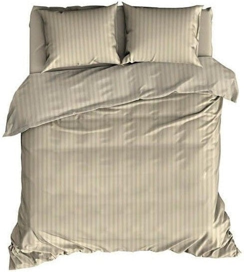 Satin d'Or Dekbedovertrek Dekbedovertrek Satijn Satijnstreep Sand
