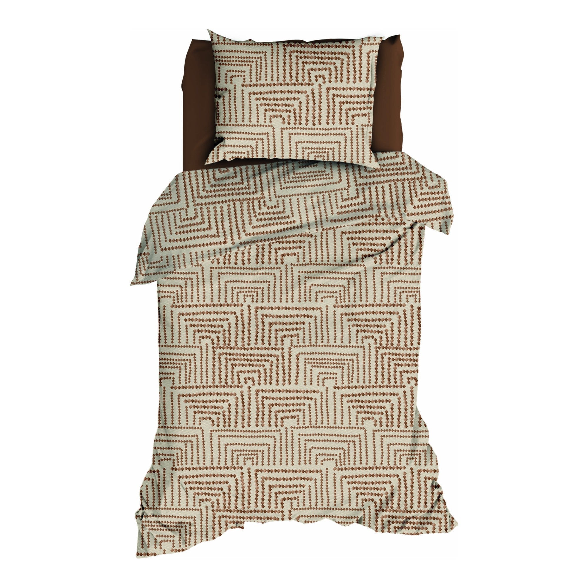 Satin d'Or dekbedovertrek Vendome satijnkatoen beige