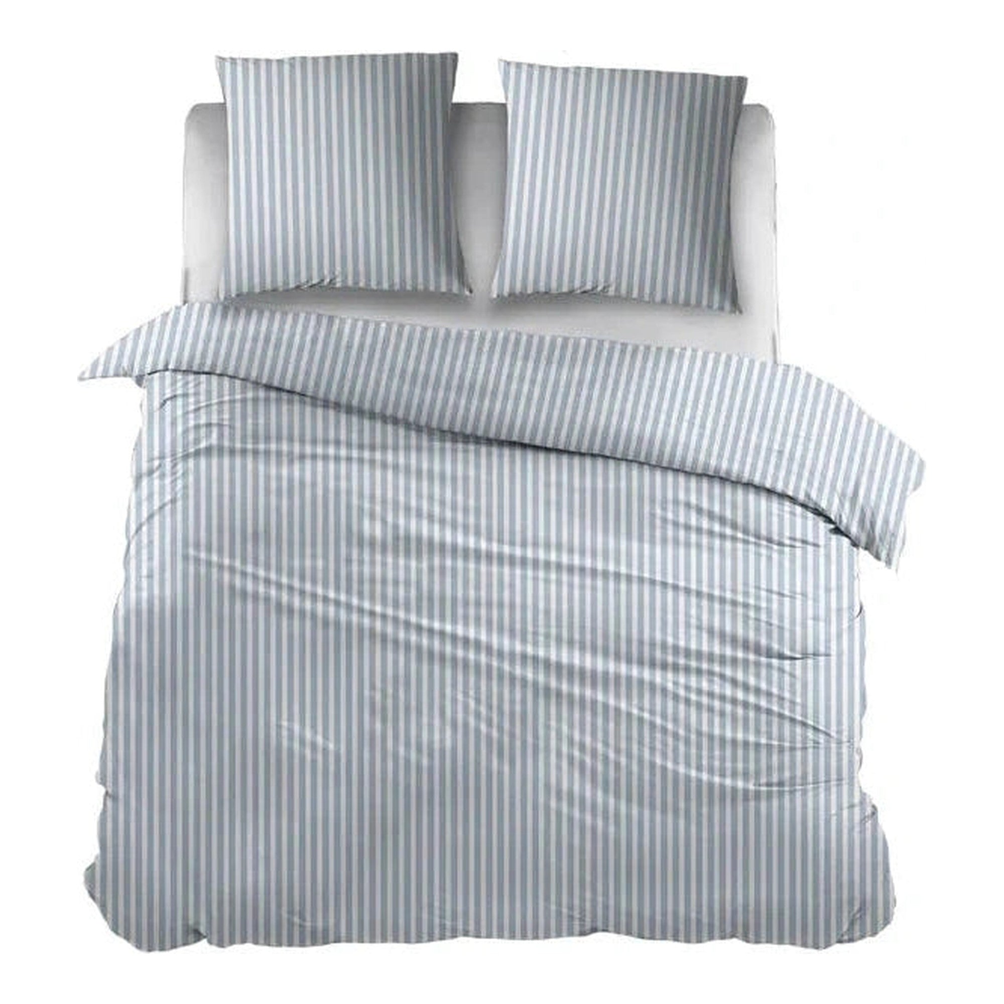 Sleepnight dekbedovertrek flanel Iris blauw
