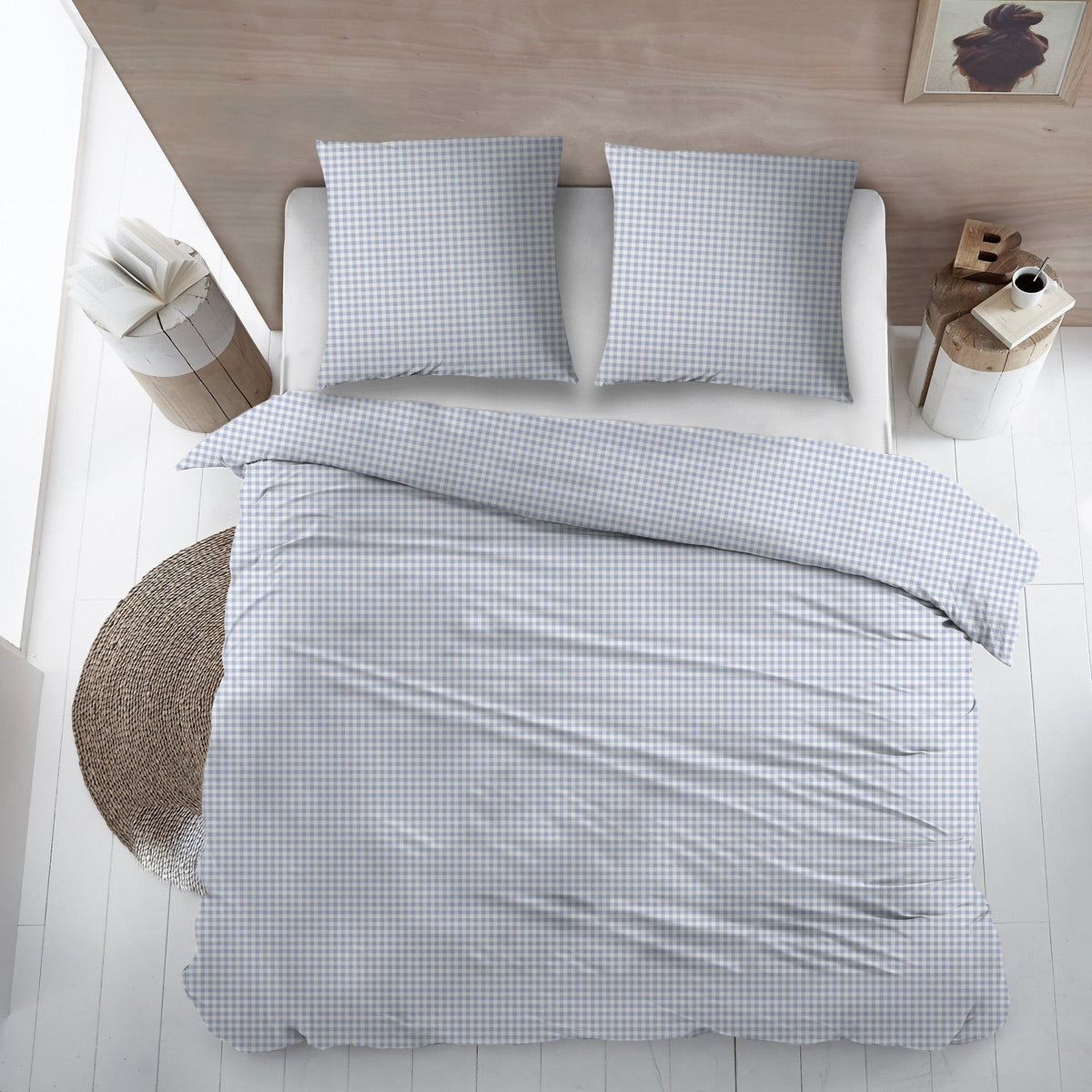 Sleepnight dekbedovertrek flanel Peppa blauw