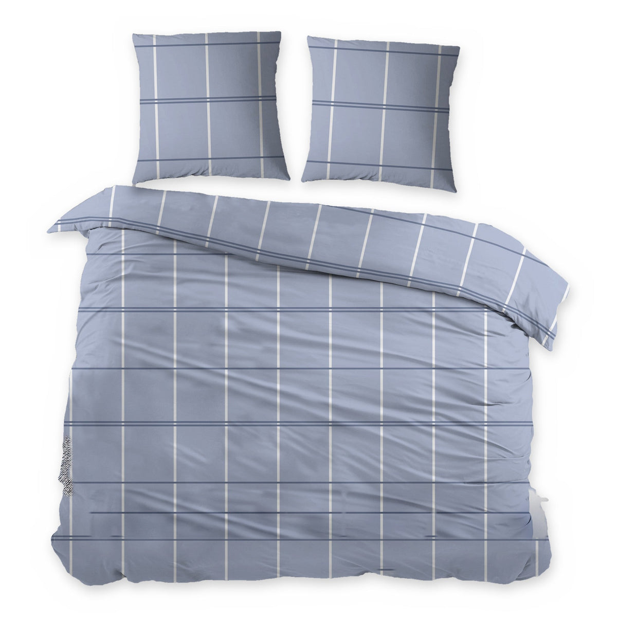 Sleepnight dekbedovertrek flanel Pommelin blauw