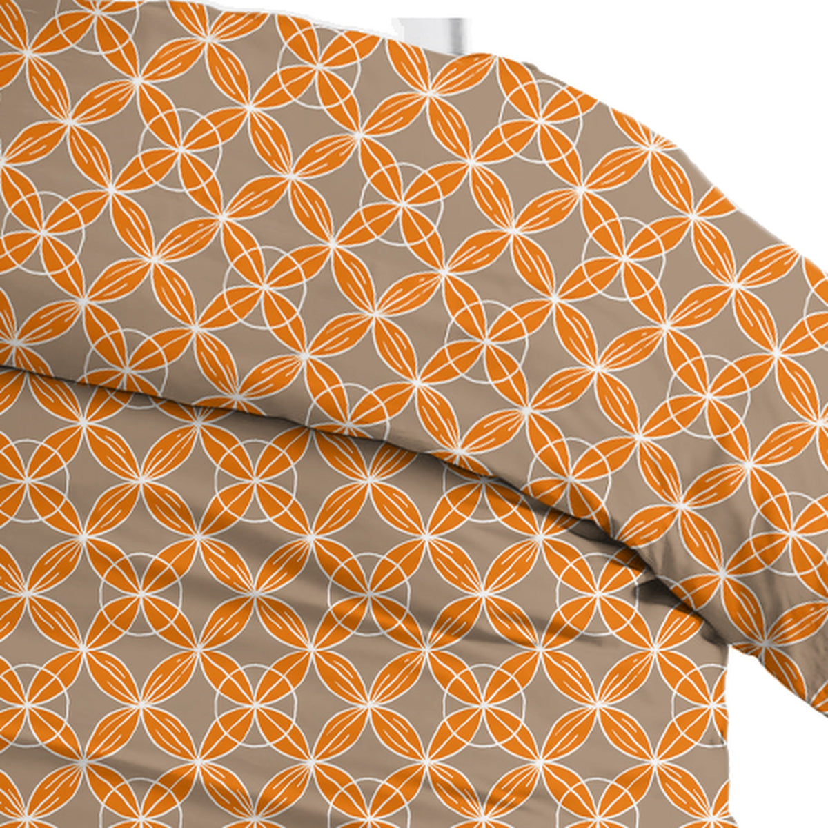 Sleepnight dekbedovertrek percale Champignons orange