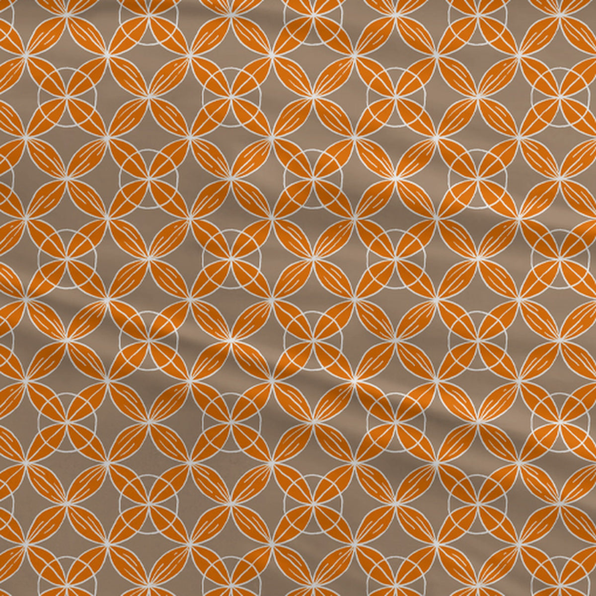 Sleepnight dekbedovertrek percale Champignons orange