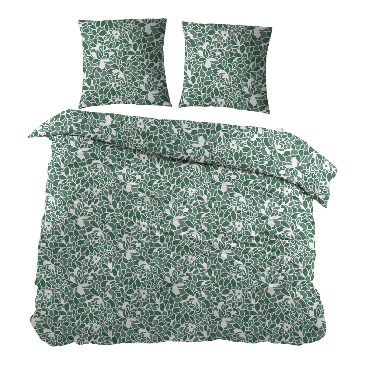 Sleepnight dekbedovertrek percale Epinards vert