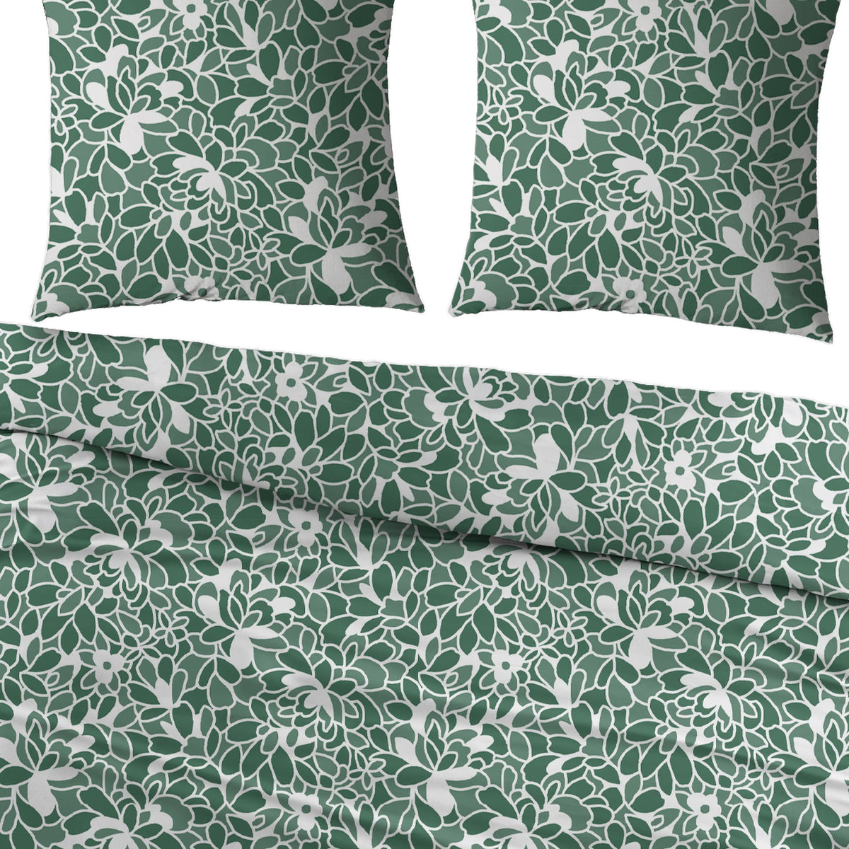 Sleepnight dekbedovertrek percale Epinards vert