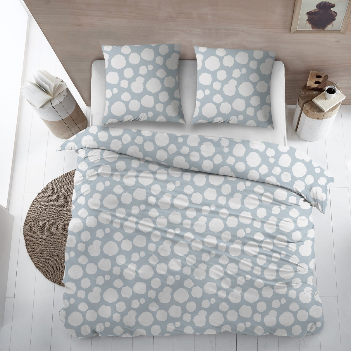 Sleepnight dekbedovertrek percale Framboises bleu