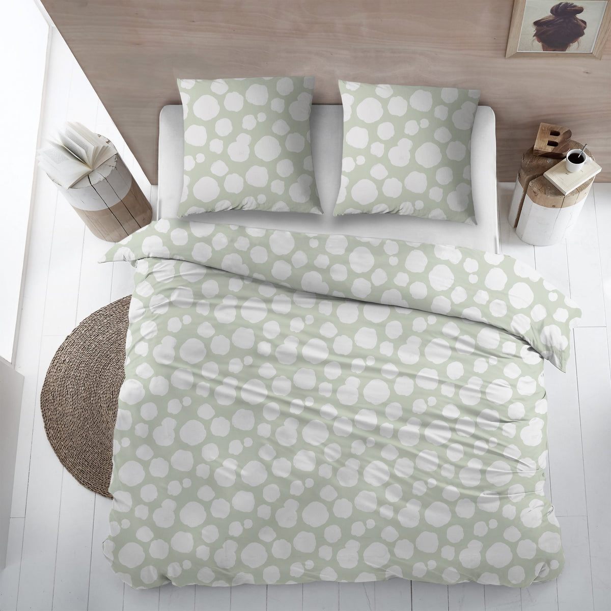 Sleepnight dekbedovertrek percale Framboises vert