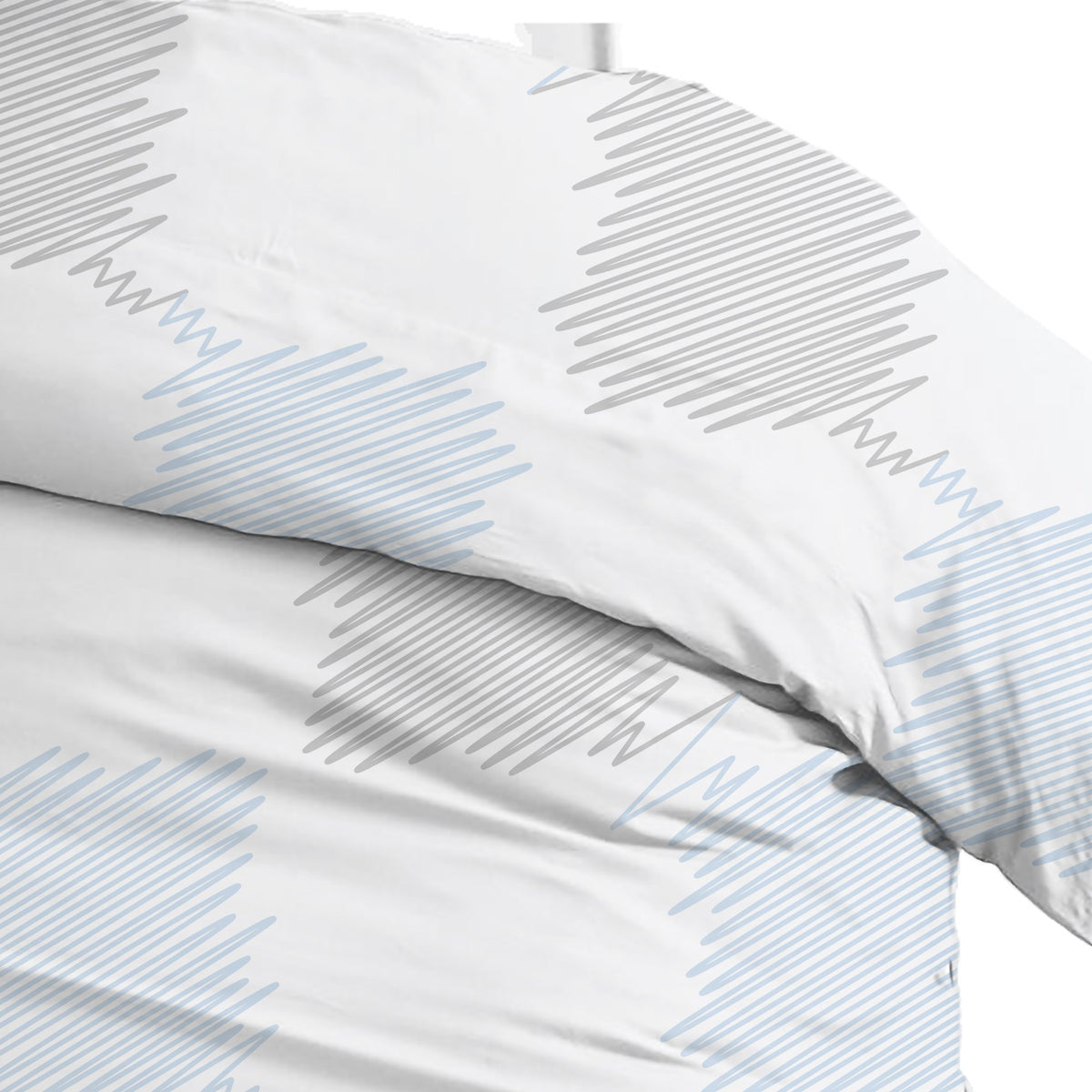 Sleepnight dekbedovertrek percale Oranges bleu gris