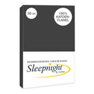 Sleepnight hoeslaken flanel 30 cm antraciet