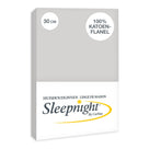 Sleepnight hoeslaken flanel 30 cm grijs