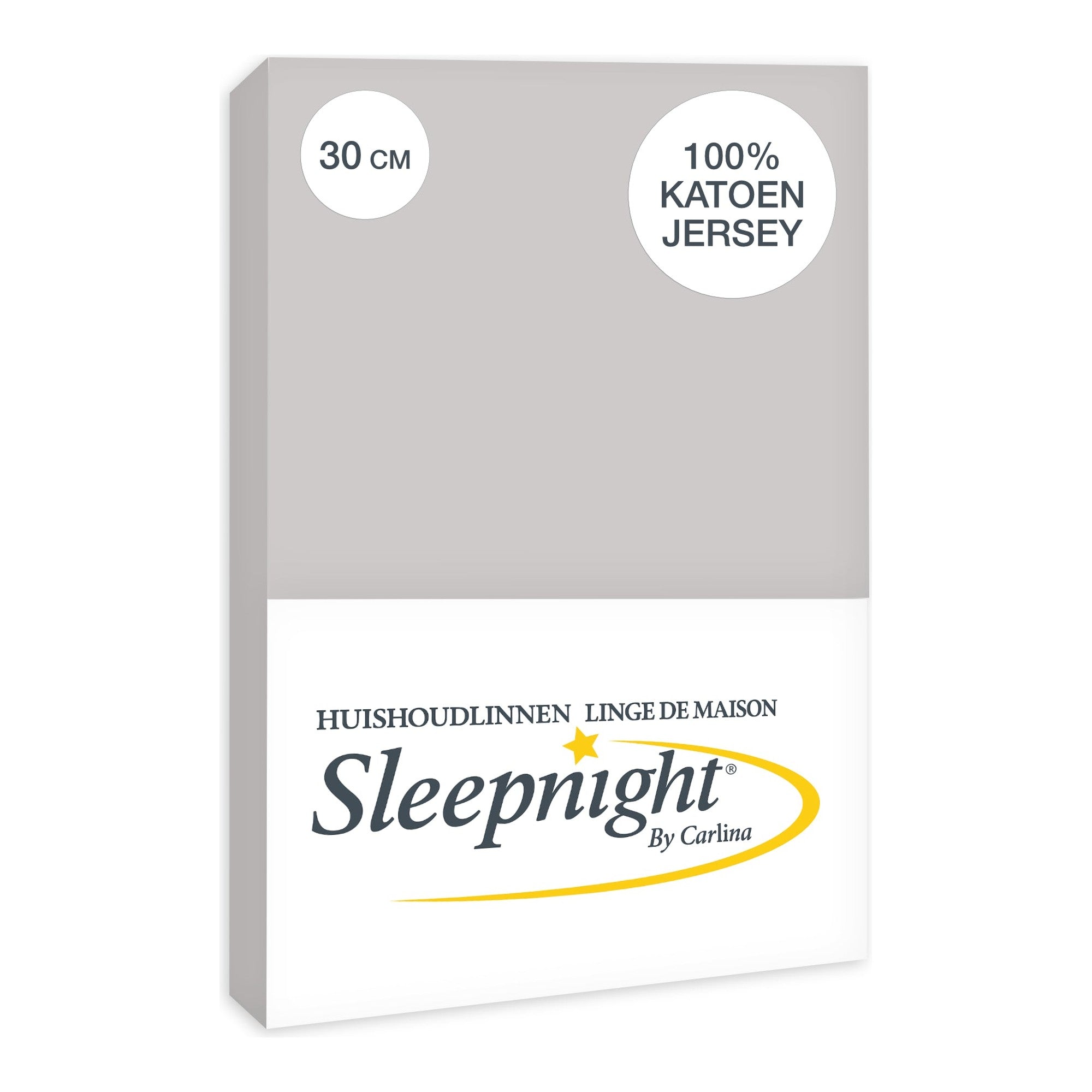 Sleepnight hoeslaken jersey 30 cm grijs